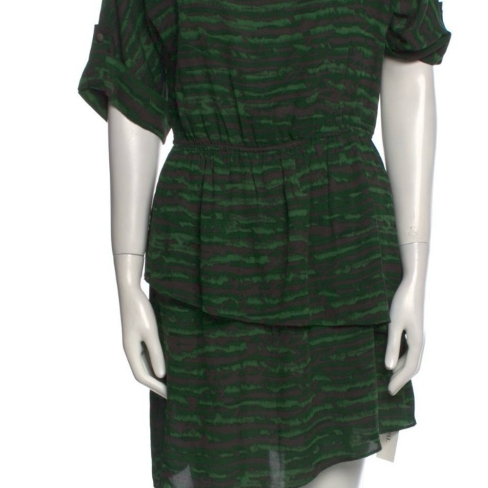 Alice + Olivia Green Striped Dress
